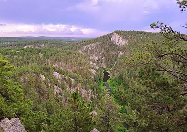 Creek Below Steep Cliffs