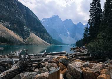 Banff lake Louise Mountain Lake Landscape