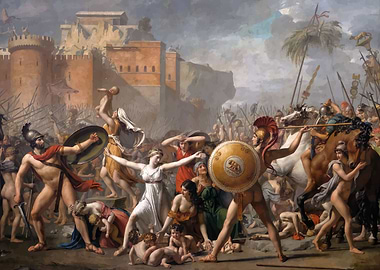Roman Battle Scene Jacques-Louis David