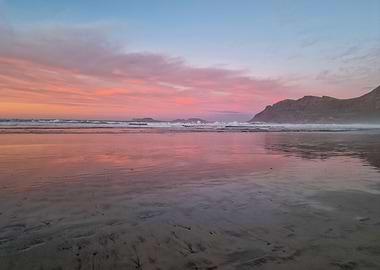 Pink Sunset Famara Beach