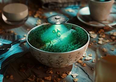 UFO in a Cereal Bowl