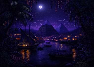 Nighttime Pyramids