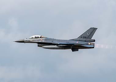 F-16 Fighter Jet in Flight