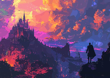 Fantasy Castle Silhouette