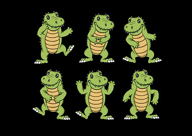 Dancing Crocodiles Kids Alligator Lover Men Crocodile