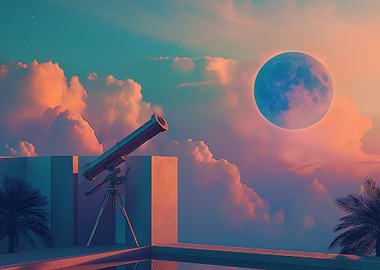 Telescope Under a Blue Moon