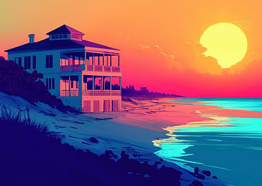 Beach House Sunset