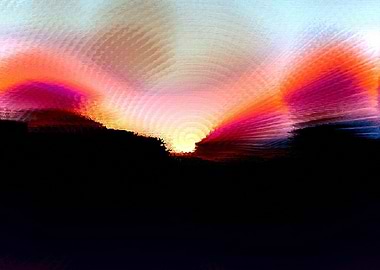 Sunset at my house. Abstract Art
