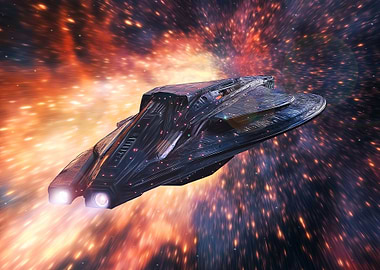 Spaceship in Warp Speed