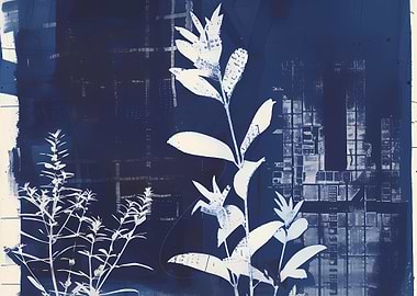 Cyanotype Plant Print