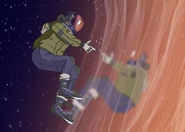 Spaceman in a Vortex