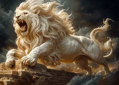 Majestic White Lion