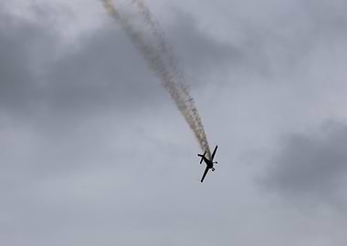 Stunt Plane Smoke Trail