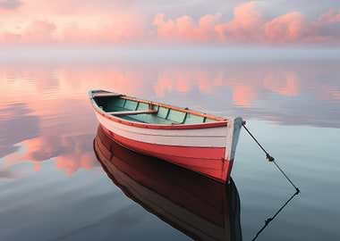 Rowboat at Sunset