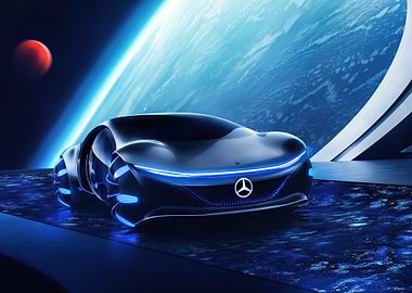 Futuristic Mercedes Concept Car