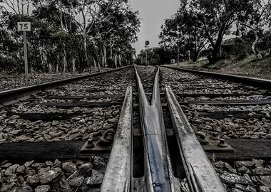 Railroad Tracks Splitting