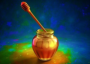 Honey Jar with Dipper