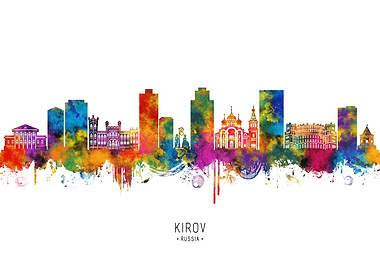 Kirov Cityscape Watercolor