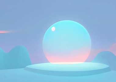 Abstract Pastel Sphere