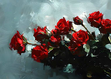 Red Roses Painting