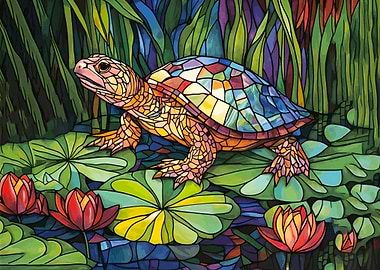 Stained Glass Turtle