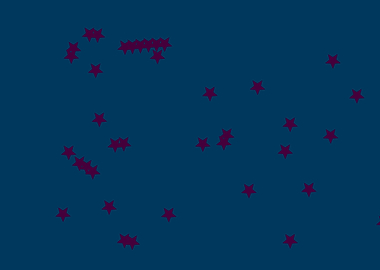 Purple Stars on Blue