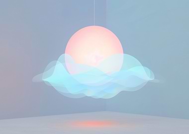 Abstract Cloud Lamp