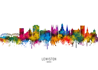 Lewiston Maine Skyline