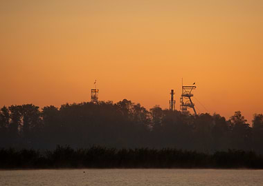 Sunrise Over Water Towers