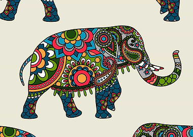 Elephant Pattern Ornamental