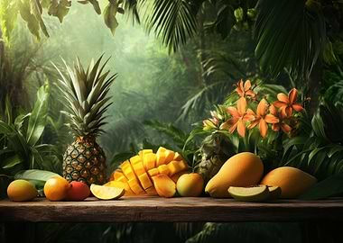Tropical Fruit Still Life