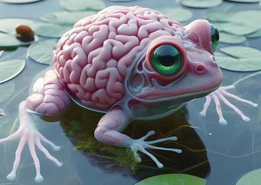 Brain Frog in Pond 2