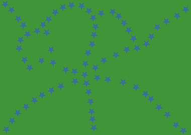 Blue Stars on Green