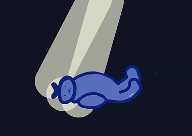 Blue Bear in Spotlight