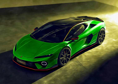 Green Sports Car