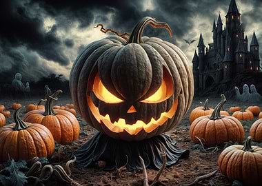 Halloween Pumpkin Field