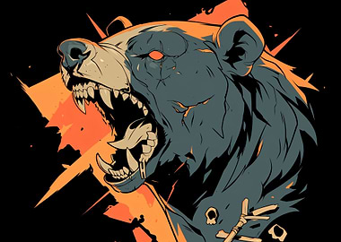 Angry Bear Illustration