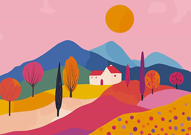 White Cottage Red Roof