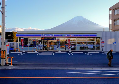 Lawson Store with Mt. Fuji