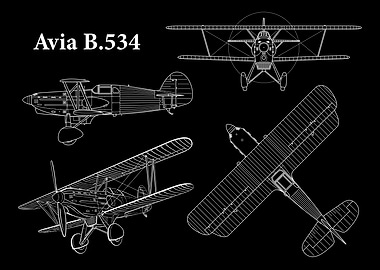 Avia Airplane Bluepr