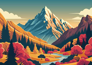 Mountain Valley Landscape