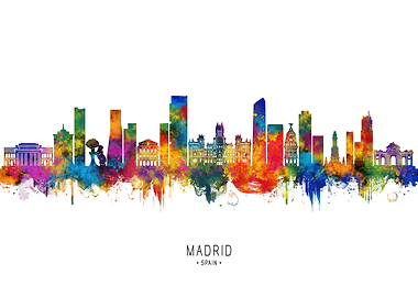 Madrid Spain Skyline