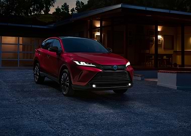 Red Toyota Venza SUV