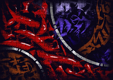 Abstract Graffiti Wall Art