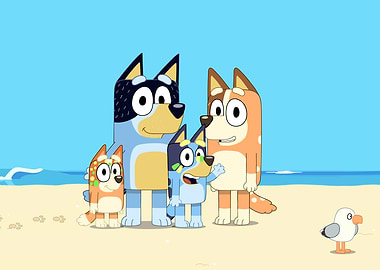 Bluey Family Beach Day