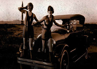 Vintage Car with Flappers