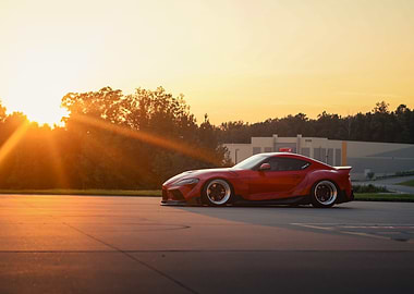 Toyota Supra at Sunset