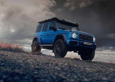 Blue Mercedes G-Wagon