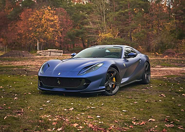 Blue Ferrari 812 Superfast