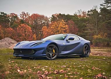 Blue Ferrari 812 Superfast